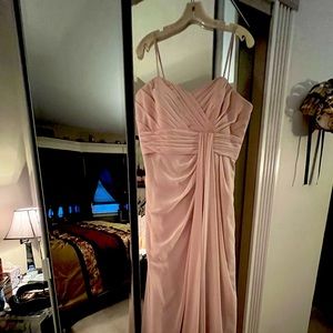 Beautiful Long prom / evening gown champagne color never used.
